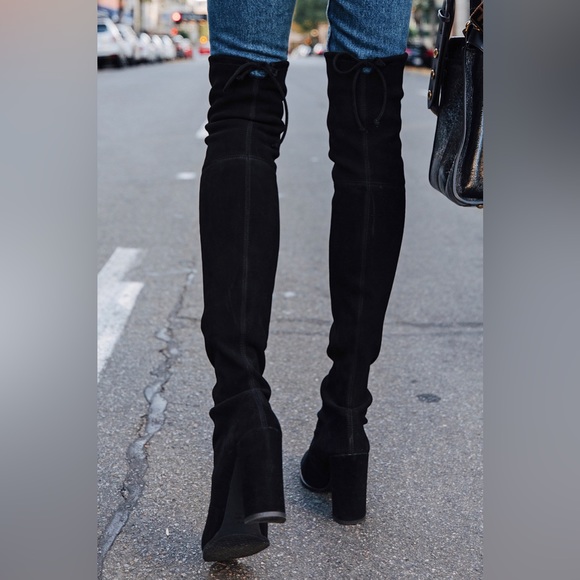 Stuart Weitzman Highland Black Suede Boots. Women’s Size 8 - Picture 9 of 14